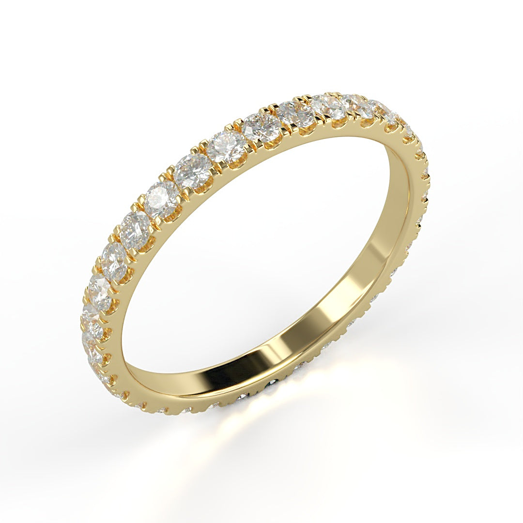 Verlobungsring Nova mit 0.90ct G/SI-Diamanten, 2.1mm breite Ringschiene mit kleinen Diamanten – elegantes Design, erhältlich in München und Augsburg
