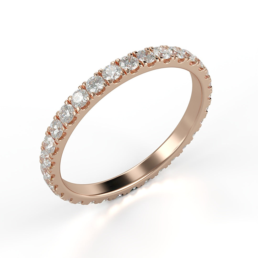 Verlobungsring Nova mit 0.90ct G/SI-Diamanten, 2.1mm breite Ringschiene mit kleinen Diamanten – elegantes Design, erhältlich in München und Augsburg