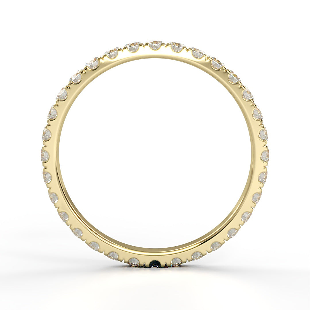 Verlobungsring Nova mit 0.90ct G/SI-Diamanten, 2.1mm breite Ringschiene mit kleinen Diamanten – elegantes Design, erhältlich in München und Augsburg