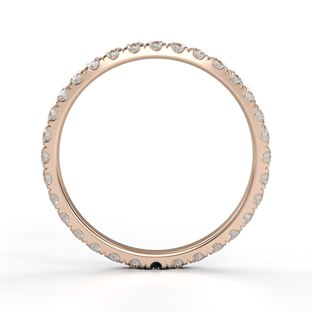 Verlobungsring Nova mit 0.90ct G/SI-Diamanten, 2.1mm breite Ringschiene mit kleinen Diamanten – elegantes Design, erhältlich in München und Augsburg
