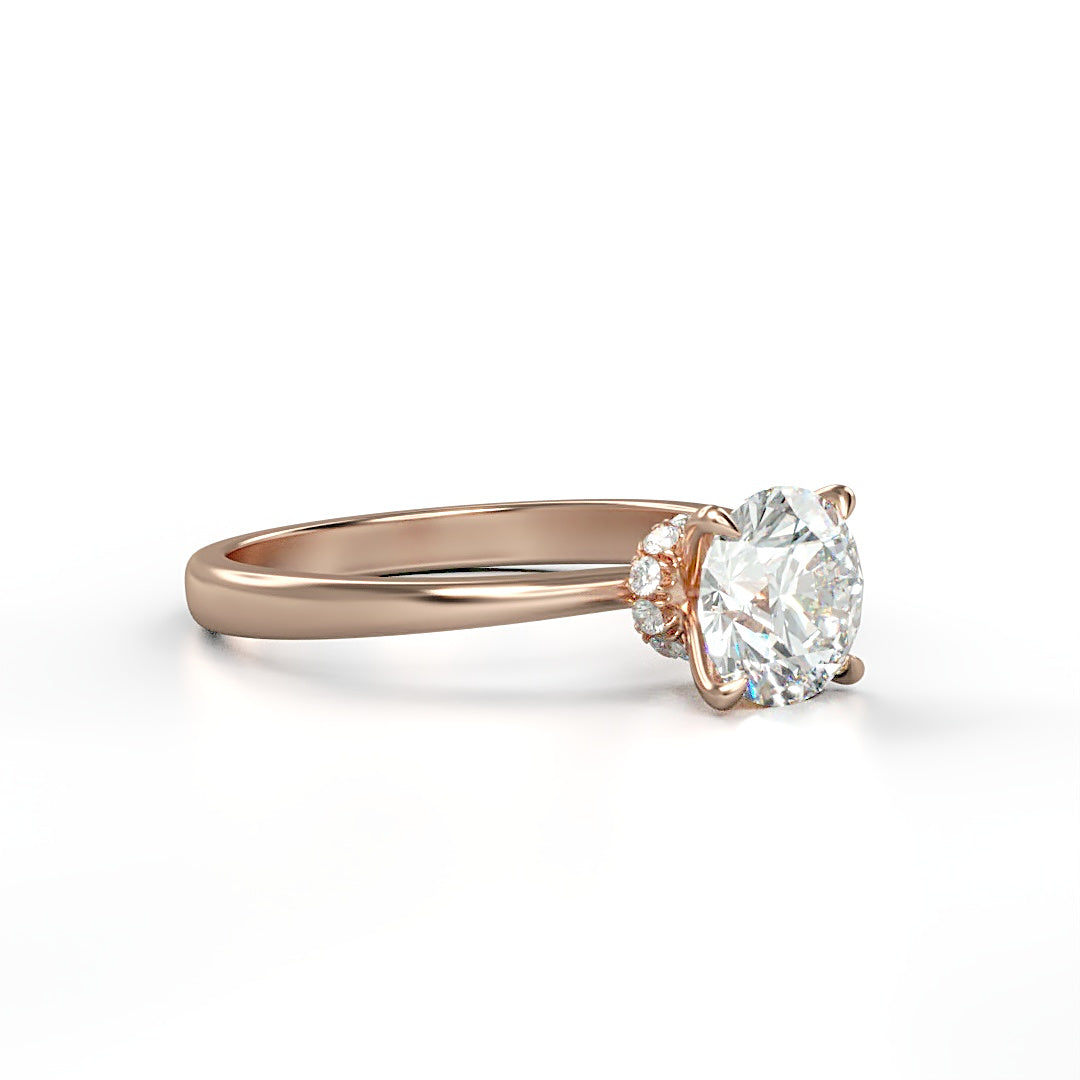 Verlobungsring Scarlett mit 1.0ct G/VS-Diamant, Secret Halo mit 0.05ct – elegantes Design, perfekt kombinierbar, erhältlich in München und Augsburg