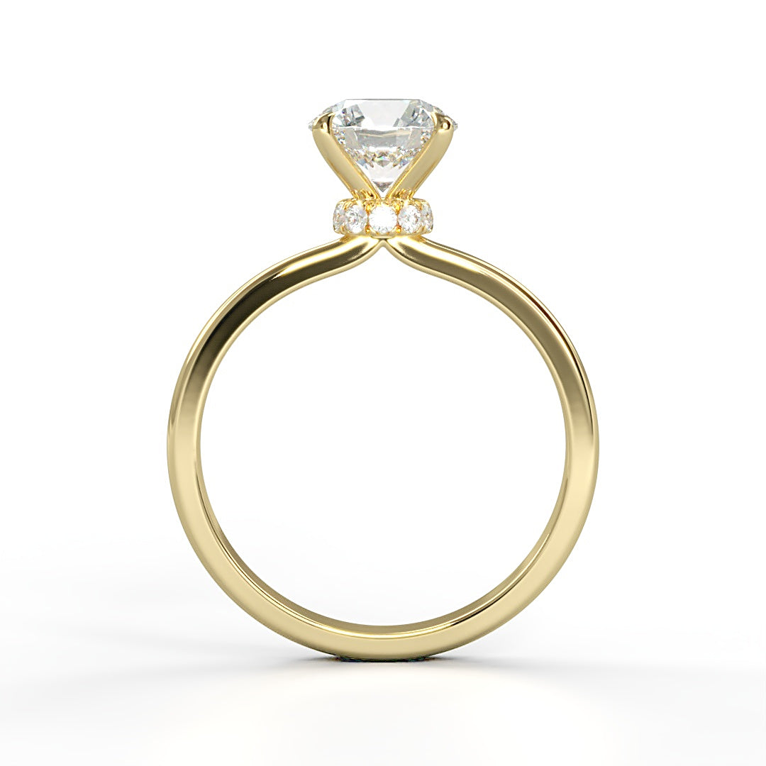 Verlobungsring Scarlett mit 1.0ct G/VS-Diamant, Secret Halo mit 0.05ct – elegantes Design, perfekt kombinierbar, erhältlich in München und Augsburg