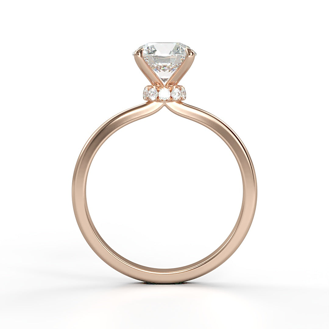 Verlobungsring Scarlett mit 1.0ct G/VS-Diamant, Secret Halo mit 0.05ct – elegantes Design, perfekt kombinierbar, erhältlich in München und Augsburg