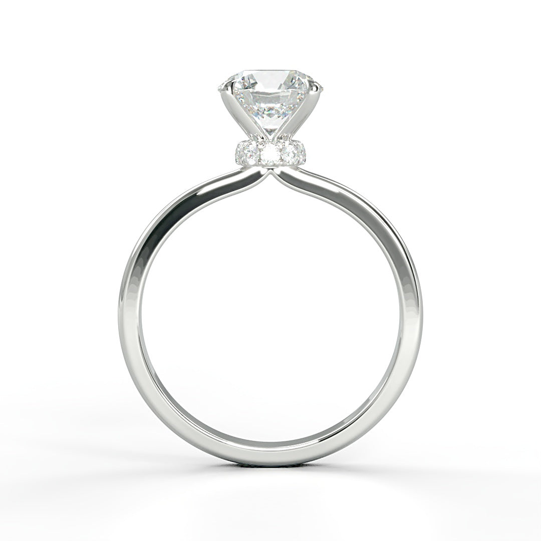 Verlobungsring Scarlett mit 1.0ct G/VS-Diamant, Secret Halo mit 0.05ct – elegantes Design, perfekt kombinierbar, erhältlich in München und Augsburg