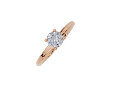 18ct Round 0.30Carat G/H-CC SI Plain Plain 4Pr Diamond Ring