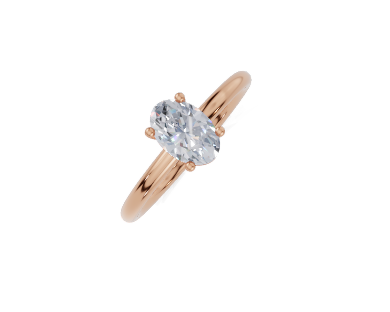 18ct Oval 0.75Carat D/E/F-CC VVS Plain Plain 4Pr Diamond Ring