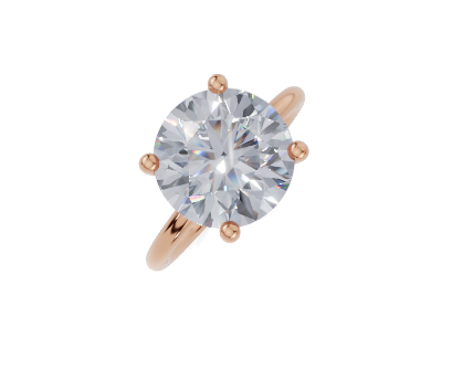 18ct Round 4.00Carat F/G VS/SI Plain Plain 4Pr Diamond Ring