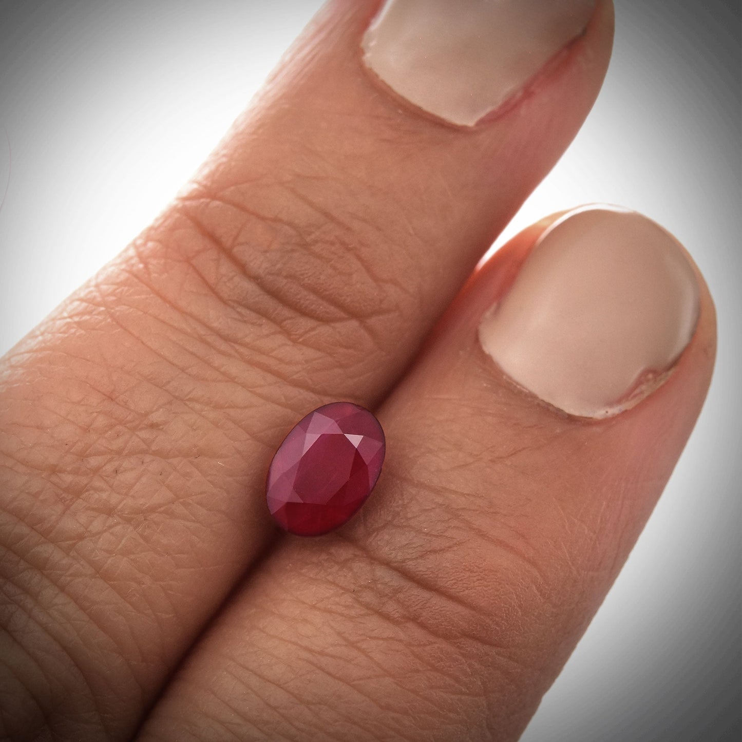1.09 Carat Red Oval Ruby