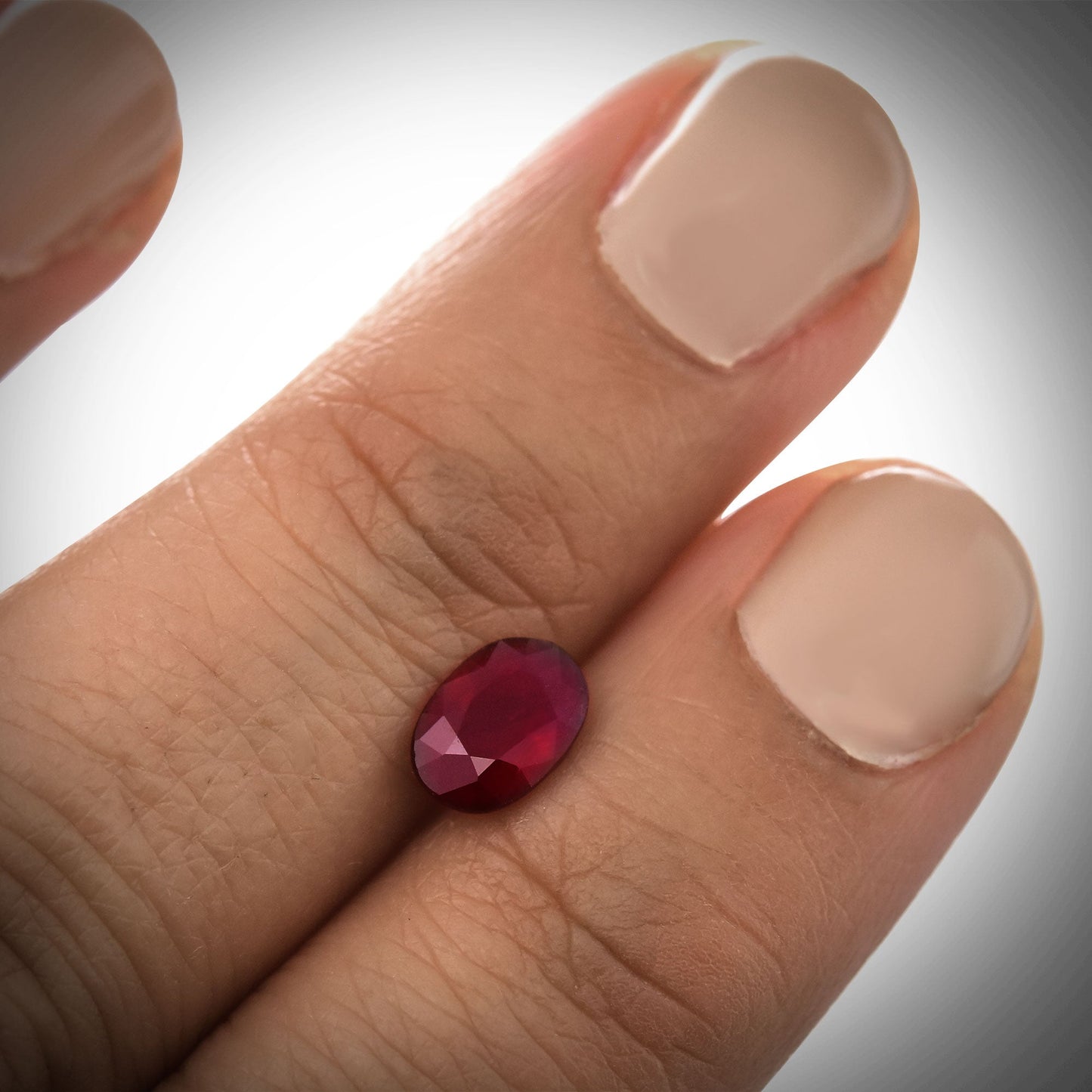 0.90 Carat Red Oval Ruby