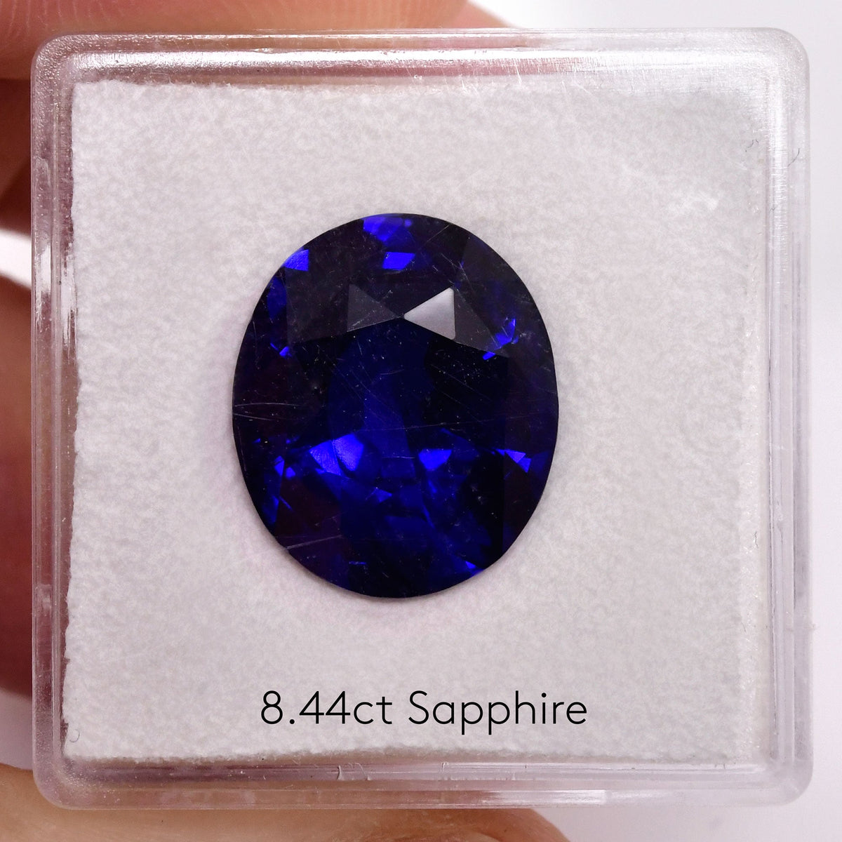 8,44 Karat blauer ovaler Saphir aus Sri Lanka (GRS)