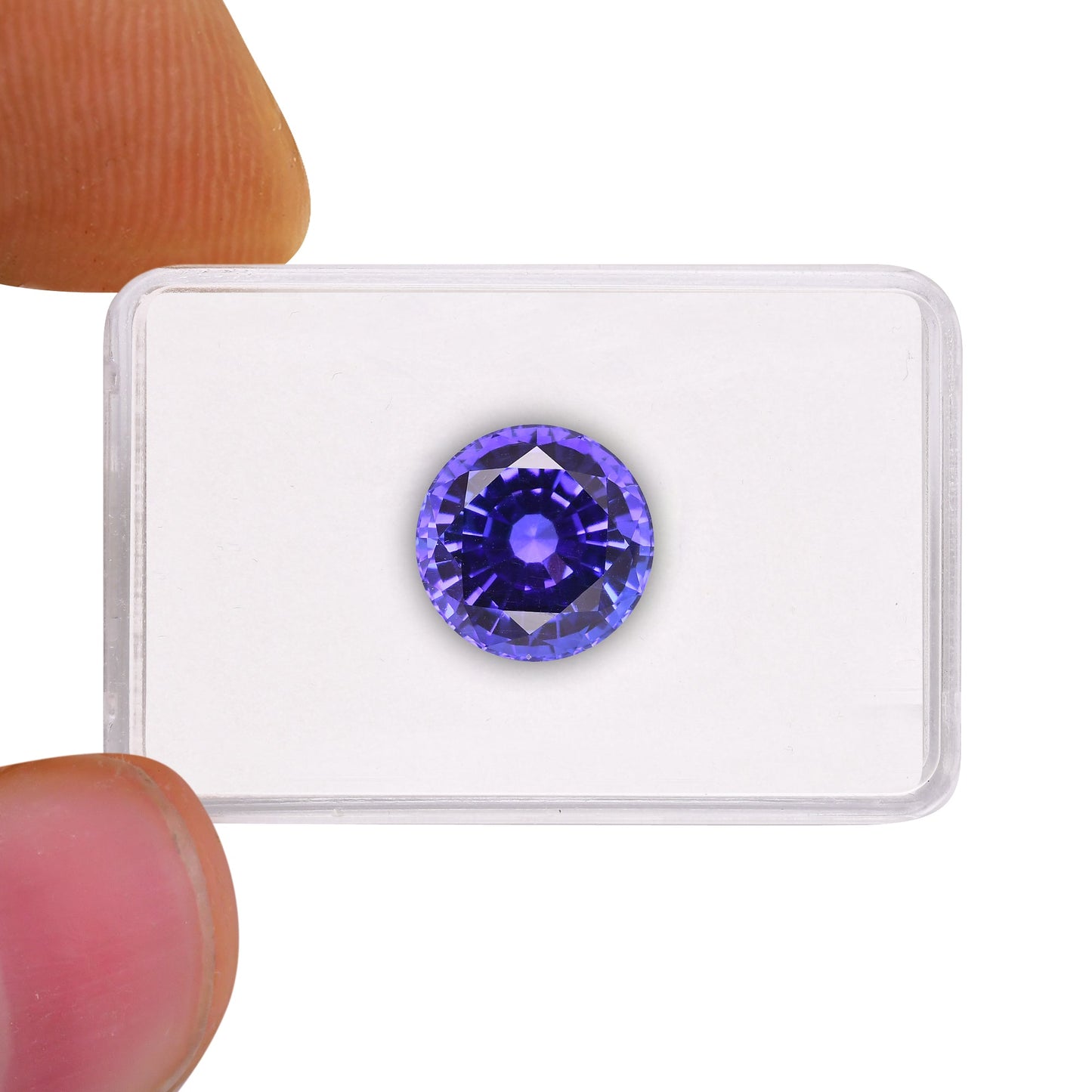 18,02 Karat blauer runder Tansanit aus Tansania, GWLAB