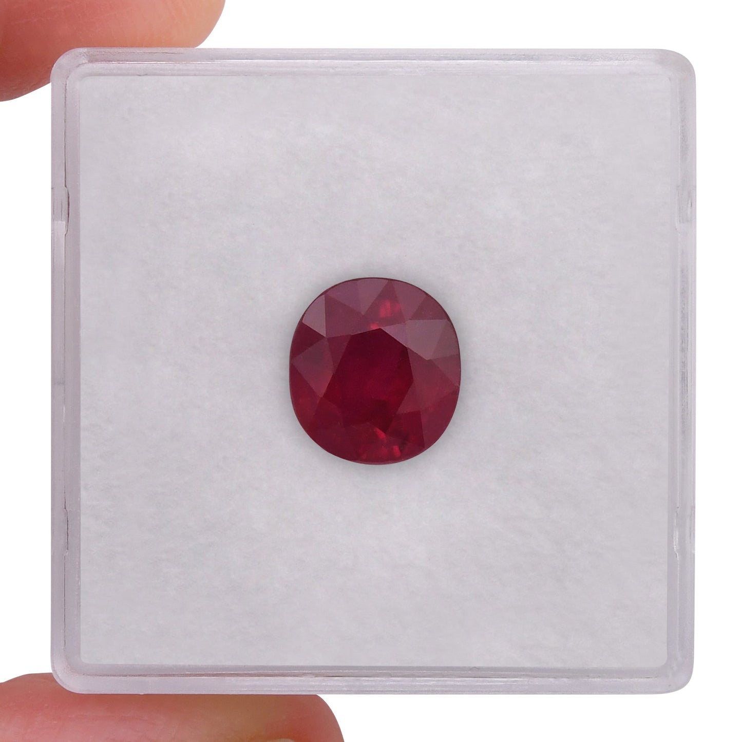 3,00 Karat roter burmesischer Kissenrubin GRS