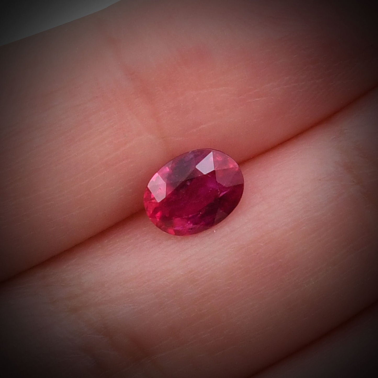 1.41 Carat Red Oval Ruby