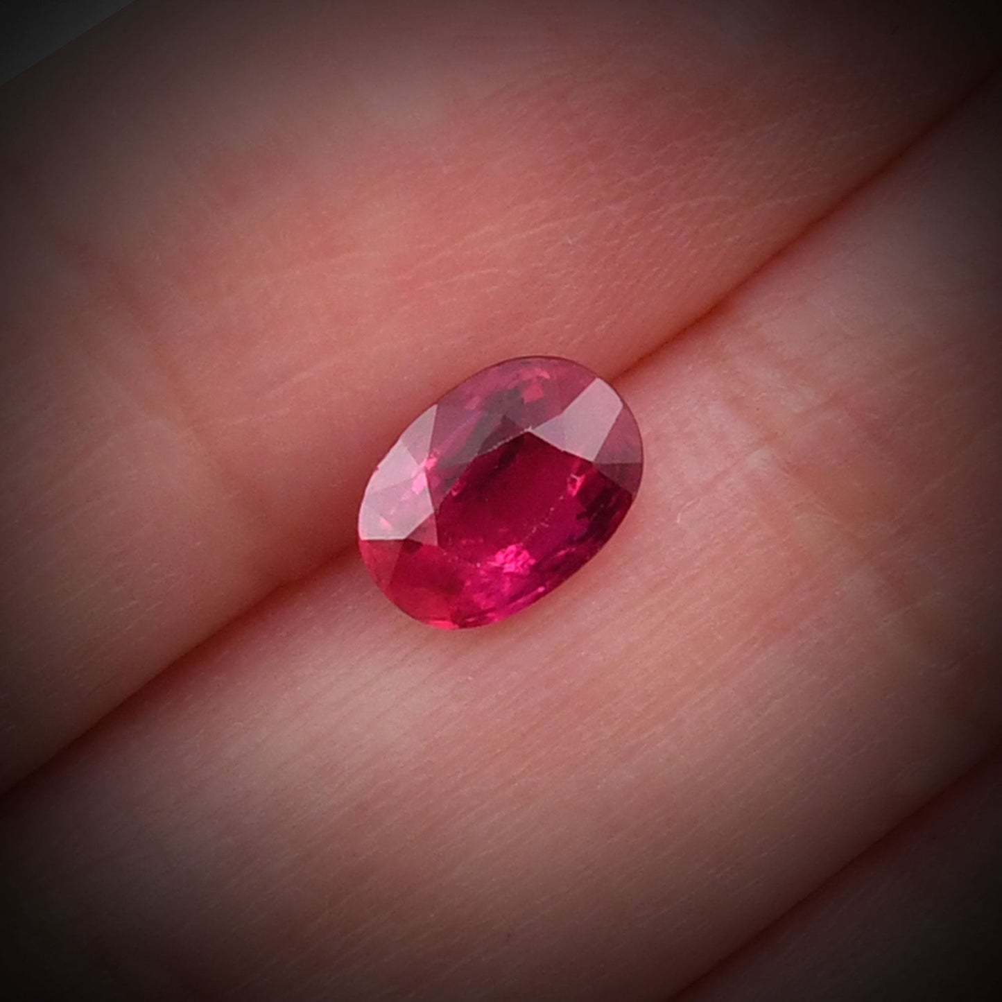 1.42 Carat Red Oval Ruby