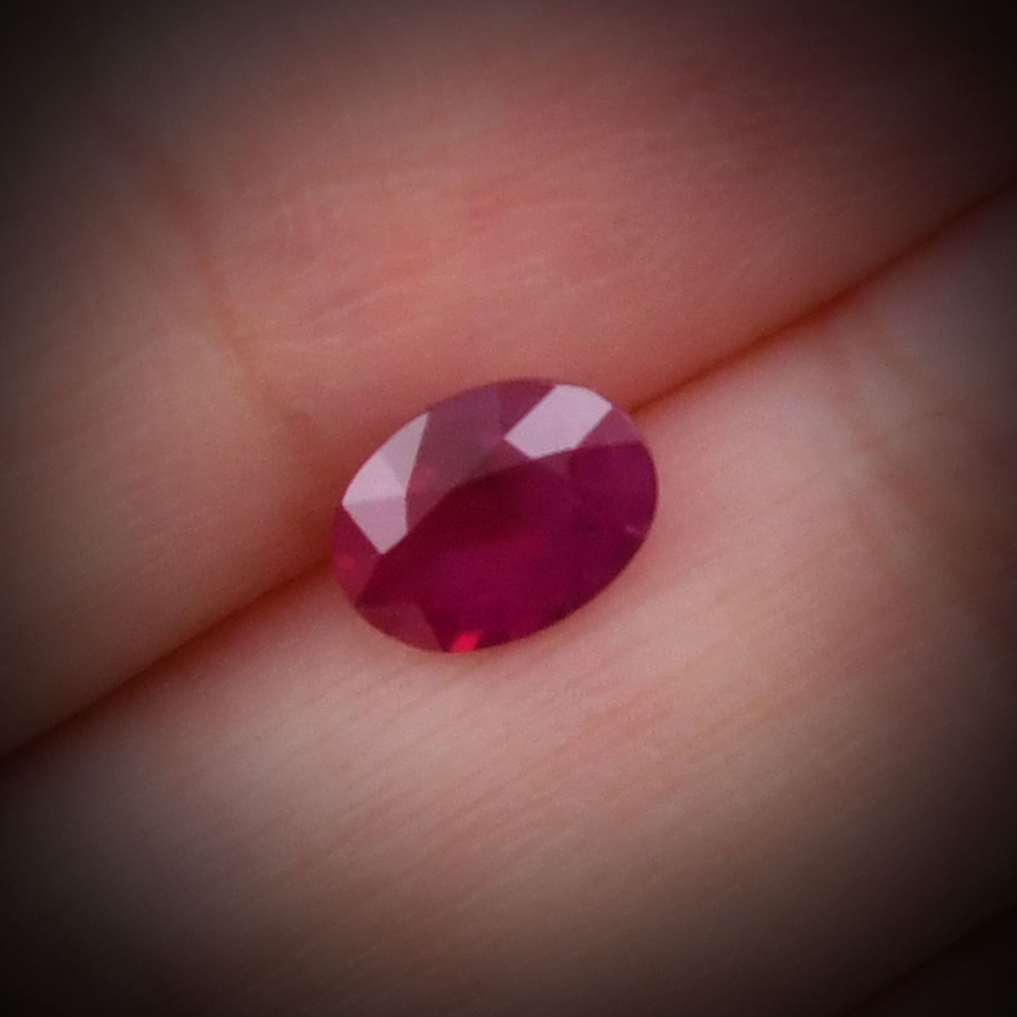 1.21 Carat Red Oval Ruby