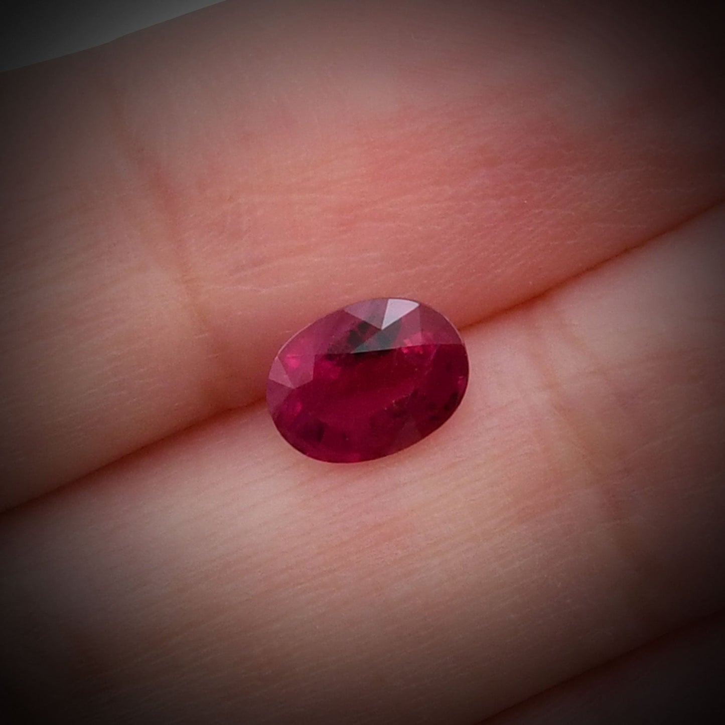 1.44 Carat Red Oval Ruby
