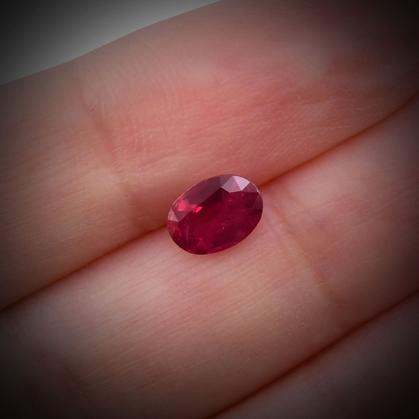 1.36 Carat Red Oval Ruby