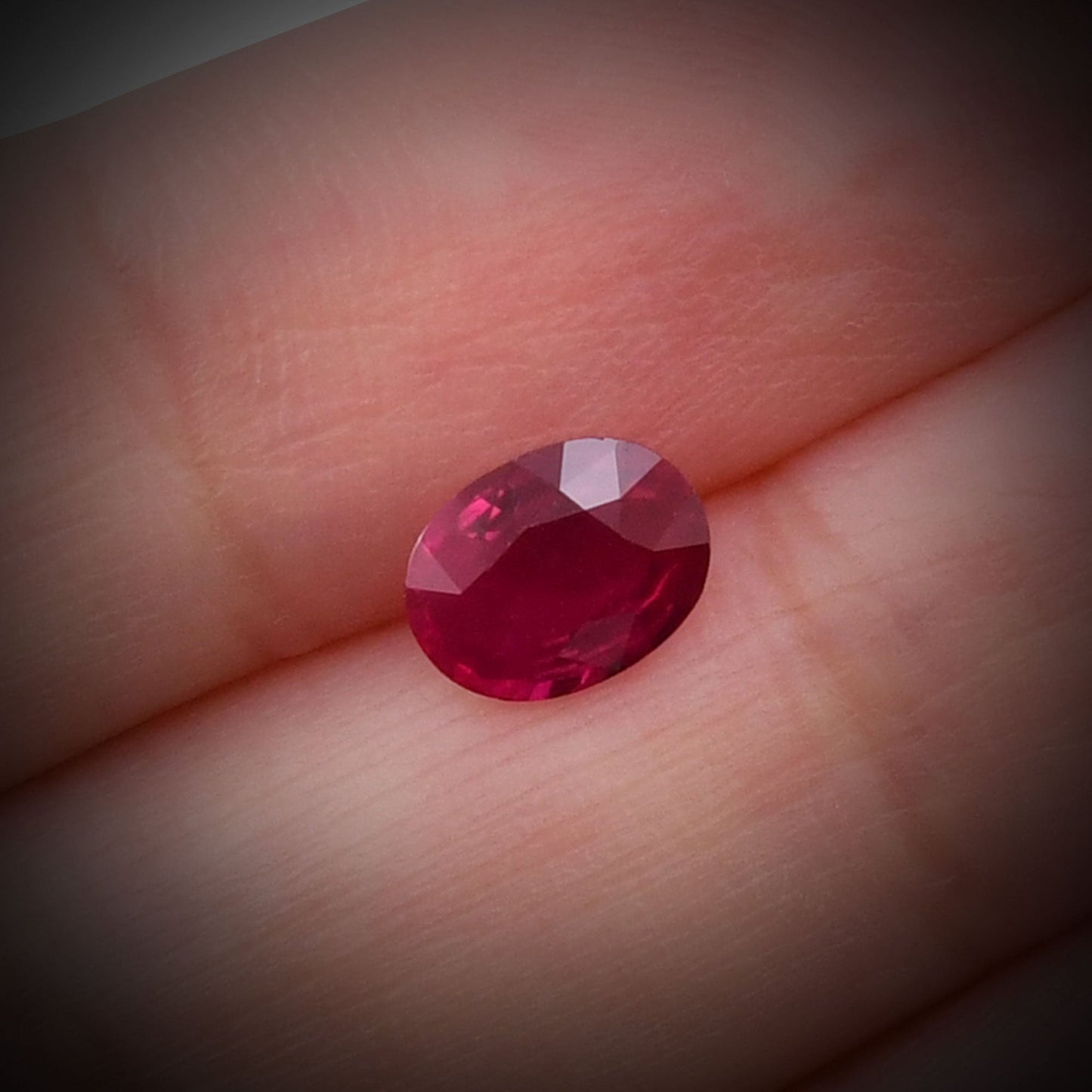 1.30 Carat Red Oval Ruby