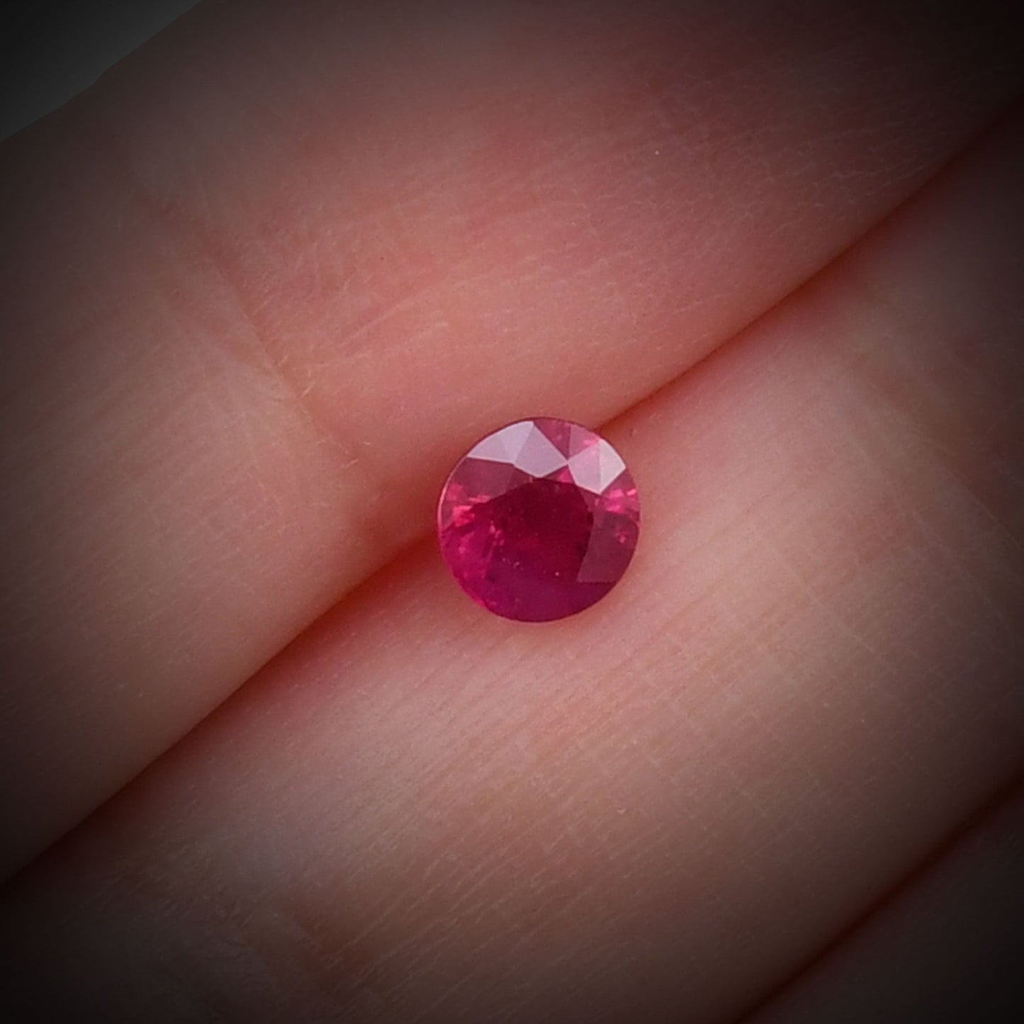 0.85 Carat Red Round Ruby