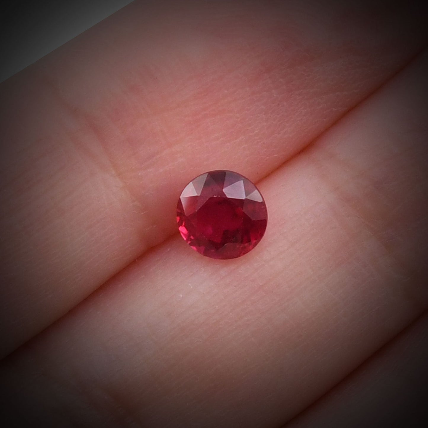 1.30 Carat Red Round Ruby