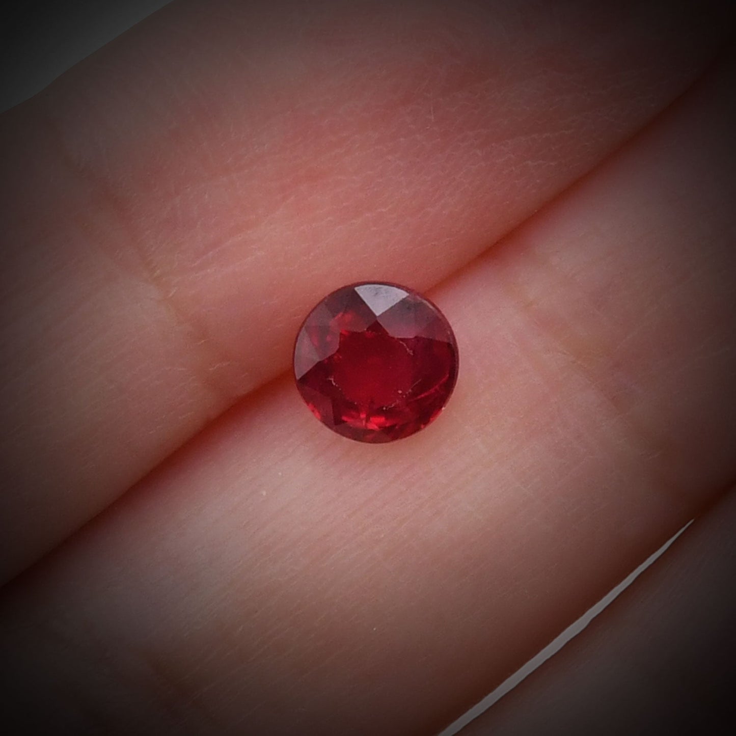 1.71 Carat Red Round Ruby