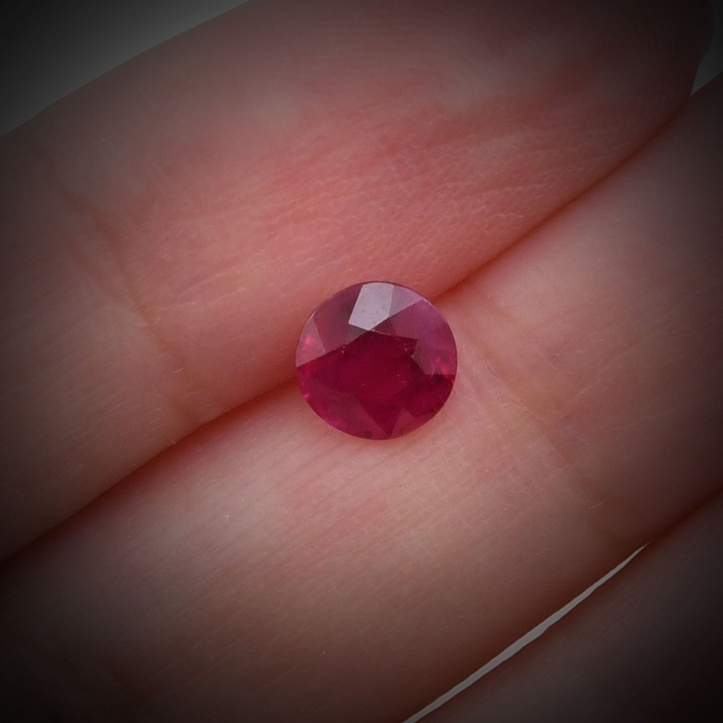 1.49 Carat Red Round Ruby