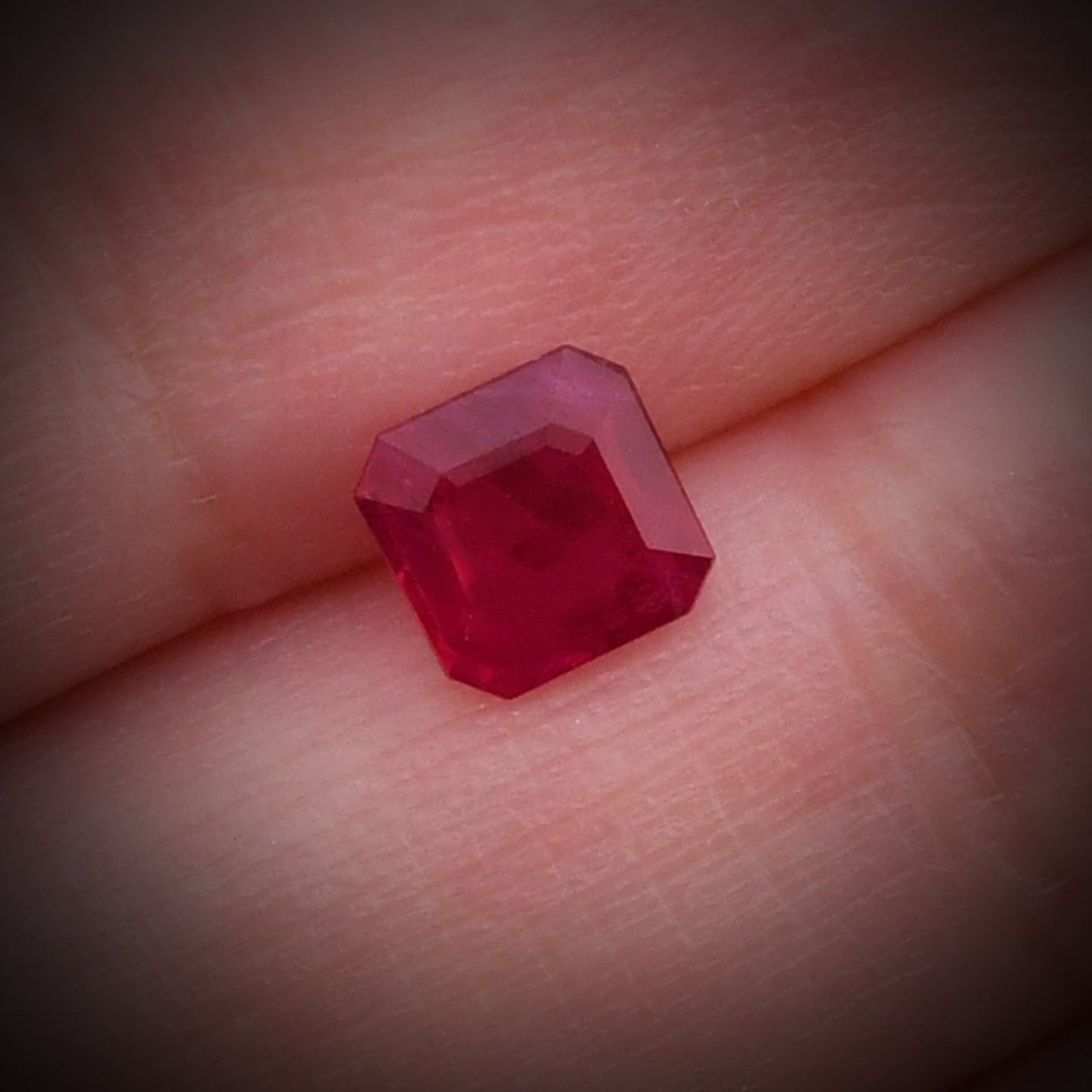 1.27 Carat Red Square Ruby