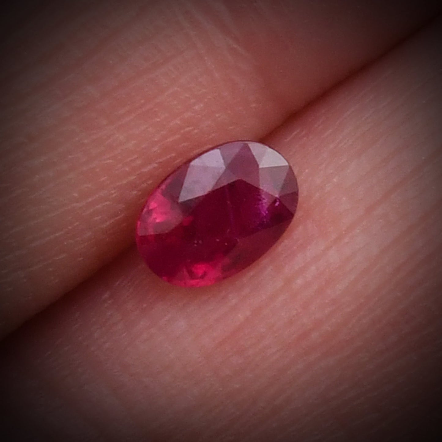 1.02 Carat Red Oval Ruby