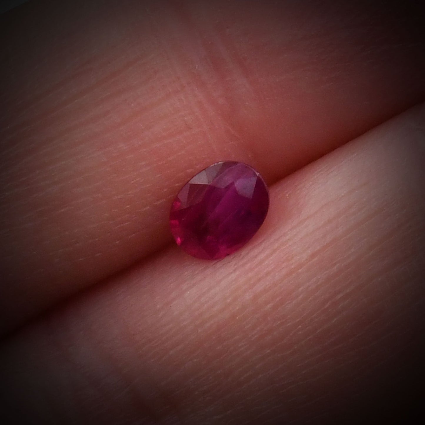 0.97 Carat Red Oval Ruby
