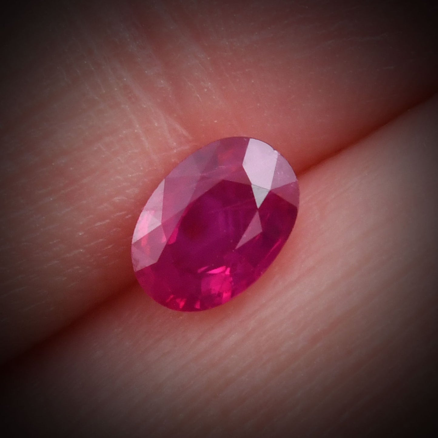 0.82 Carat Red Oval Ruby