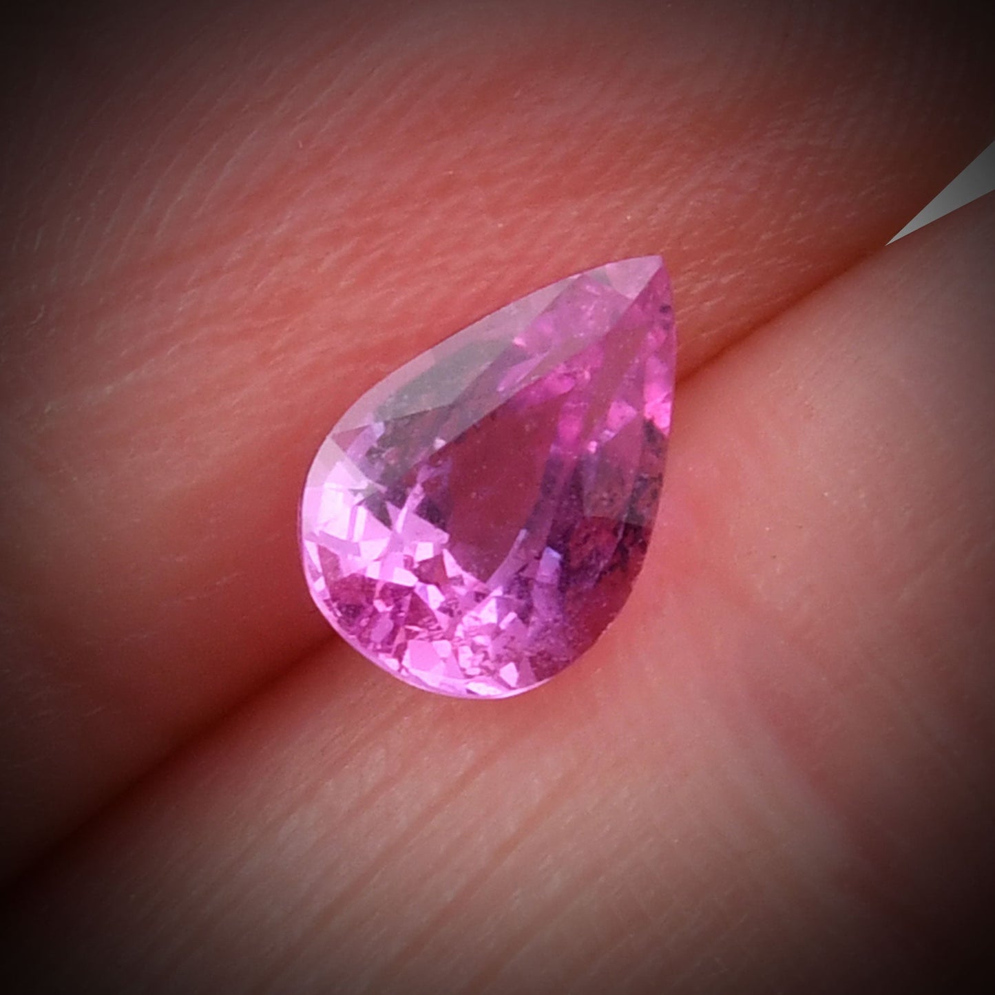 1.60 Carat Pink Pear Sapphire