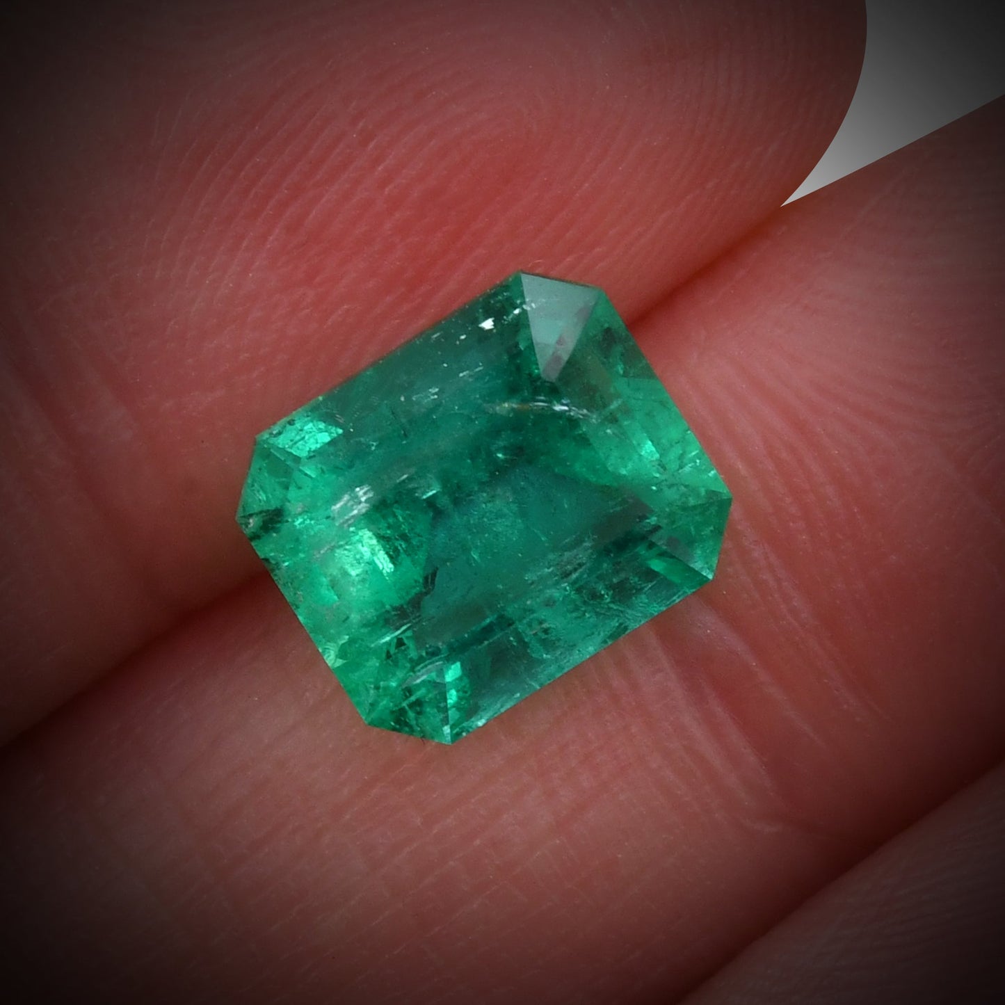 3,00 Karat Grüner kolumbianischer Smaragd Muzo Emerald CD