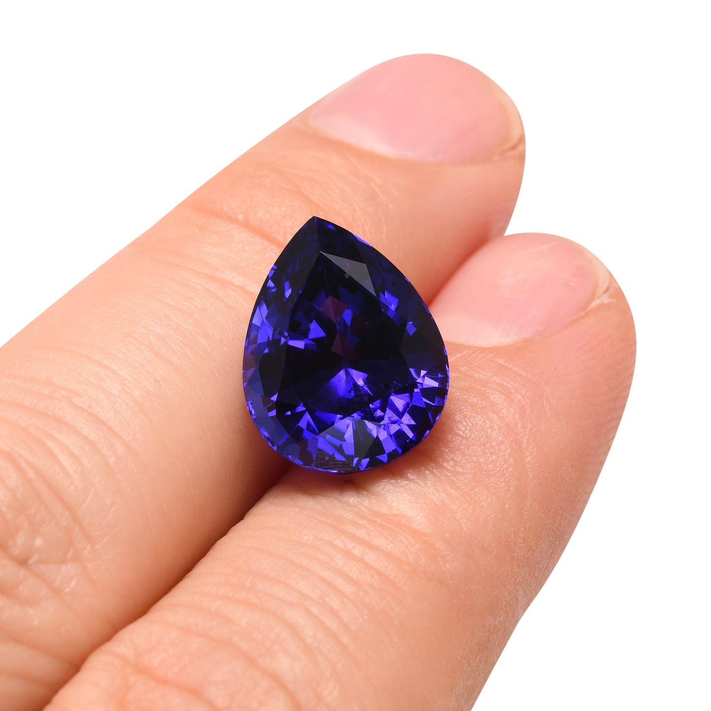 11,57 Karat blauer birnenförmiger Tansanit aus Tansania (GWLAB)
