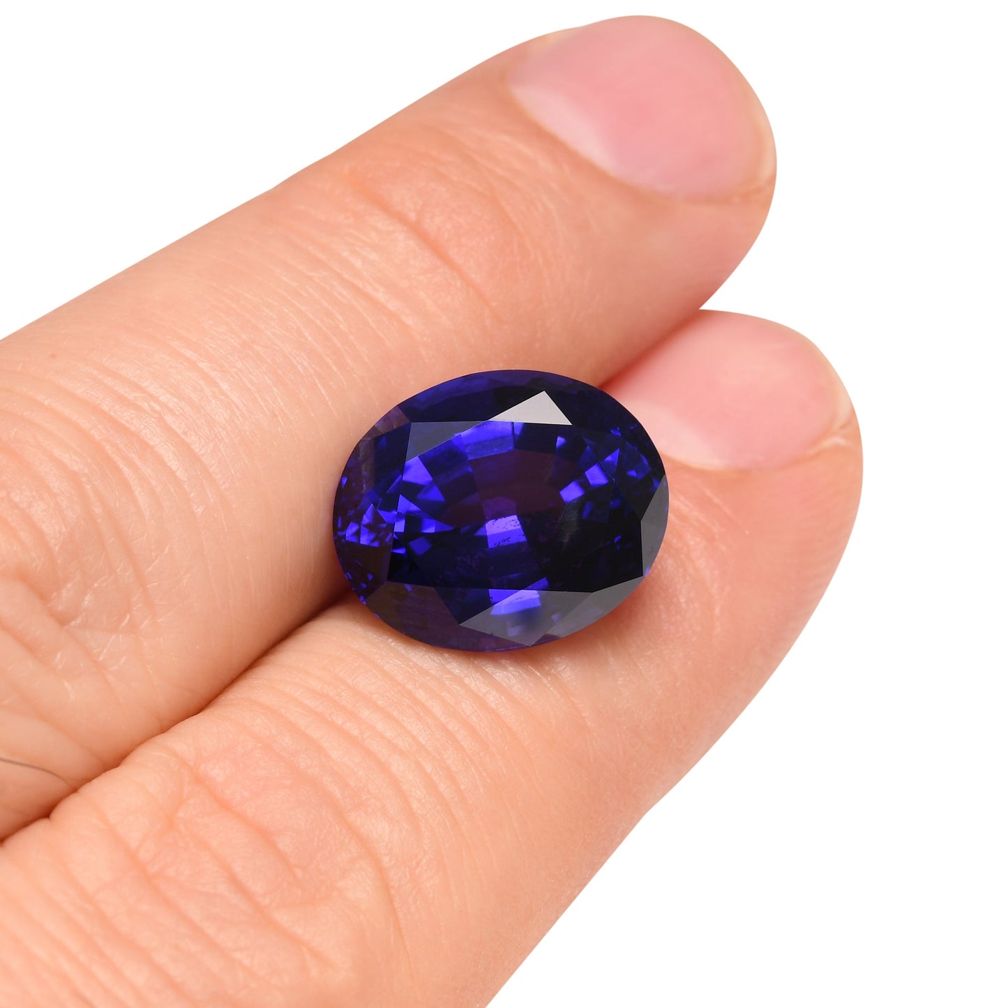 13,66 Karat blauer ovaler Tansanit aus Tansania, GWLAB