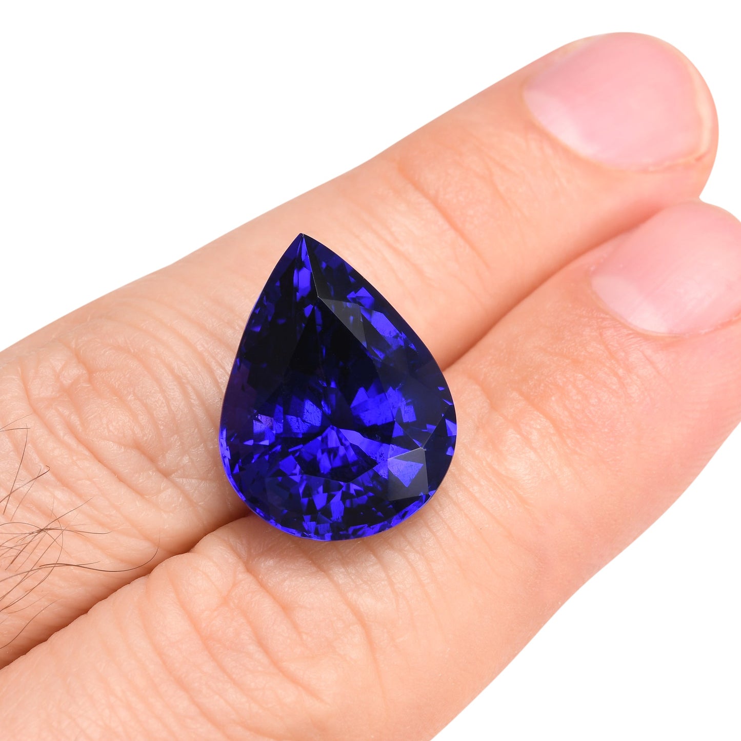 24,22 Karat blauer birnenförmiger Tansanit aus Tansania, GWLAB