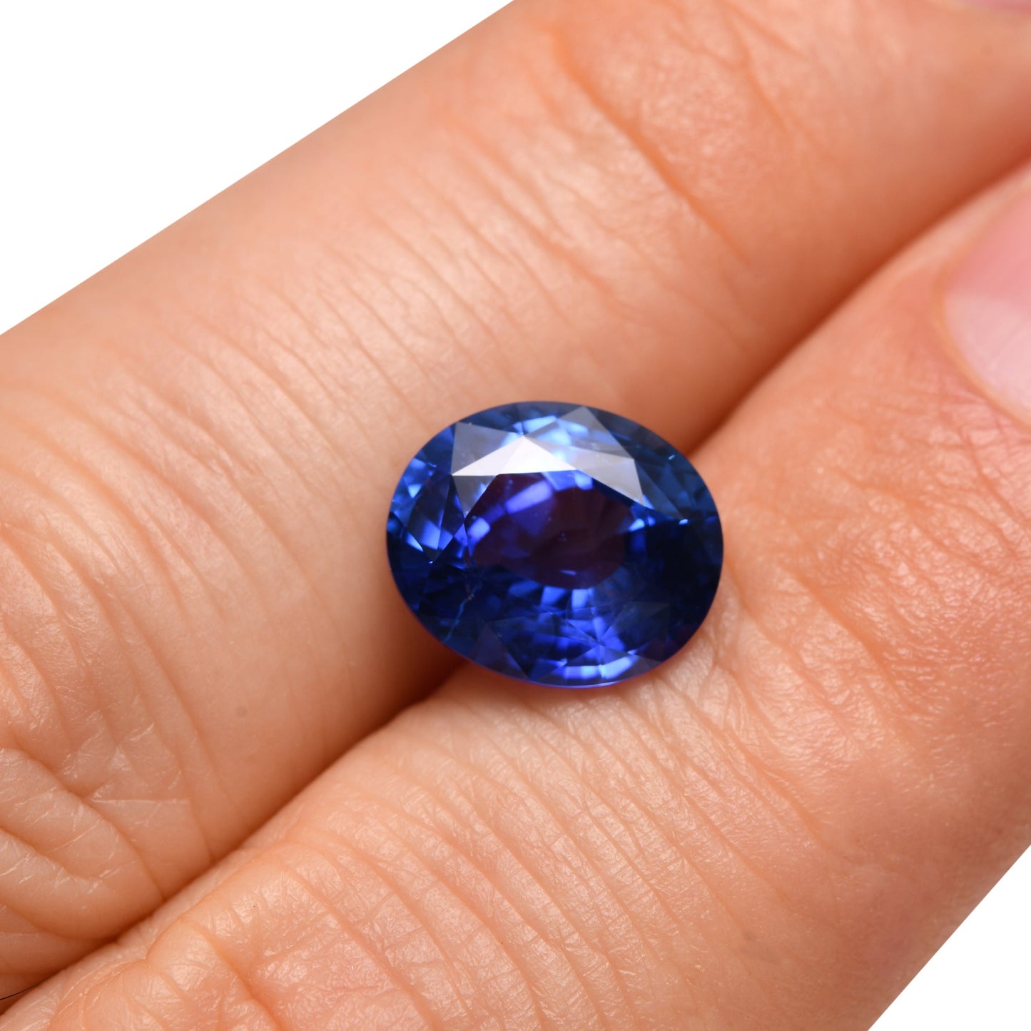 5,00 Karat blauer ovaler Saphir aus Sri Lanka (GRS)