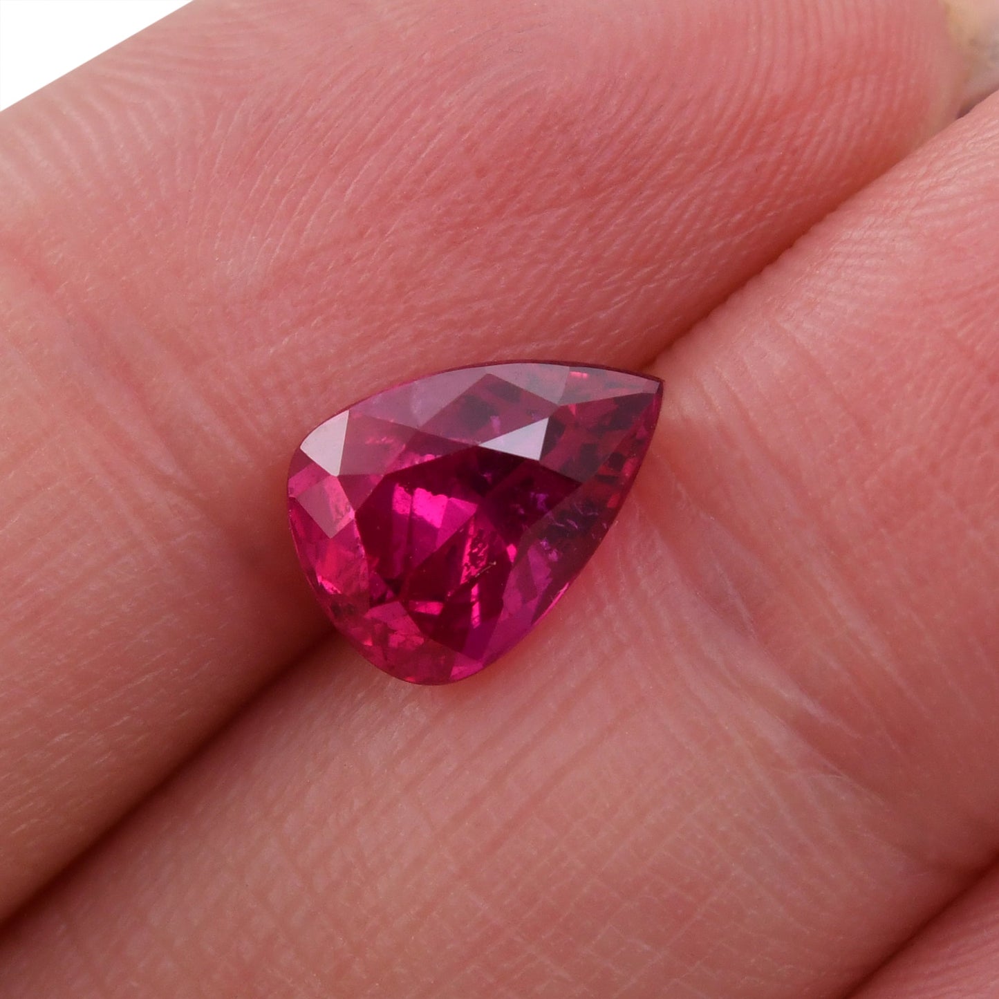 2.93 Carat Red BURMESE Pear Ruby AGL