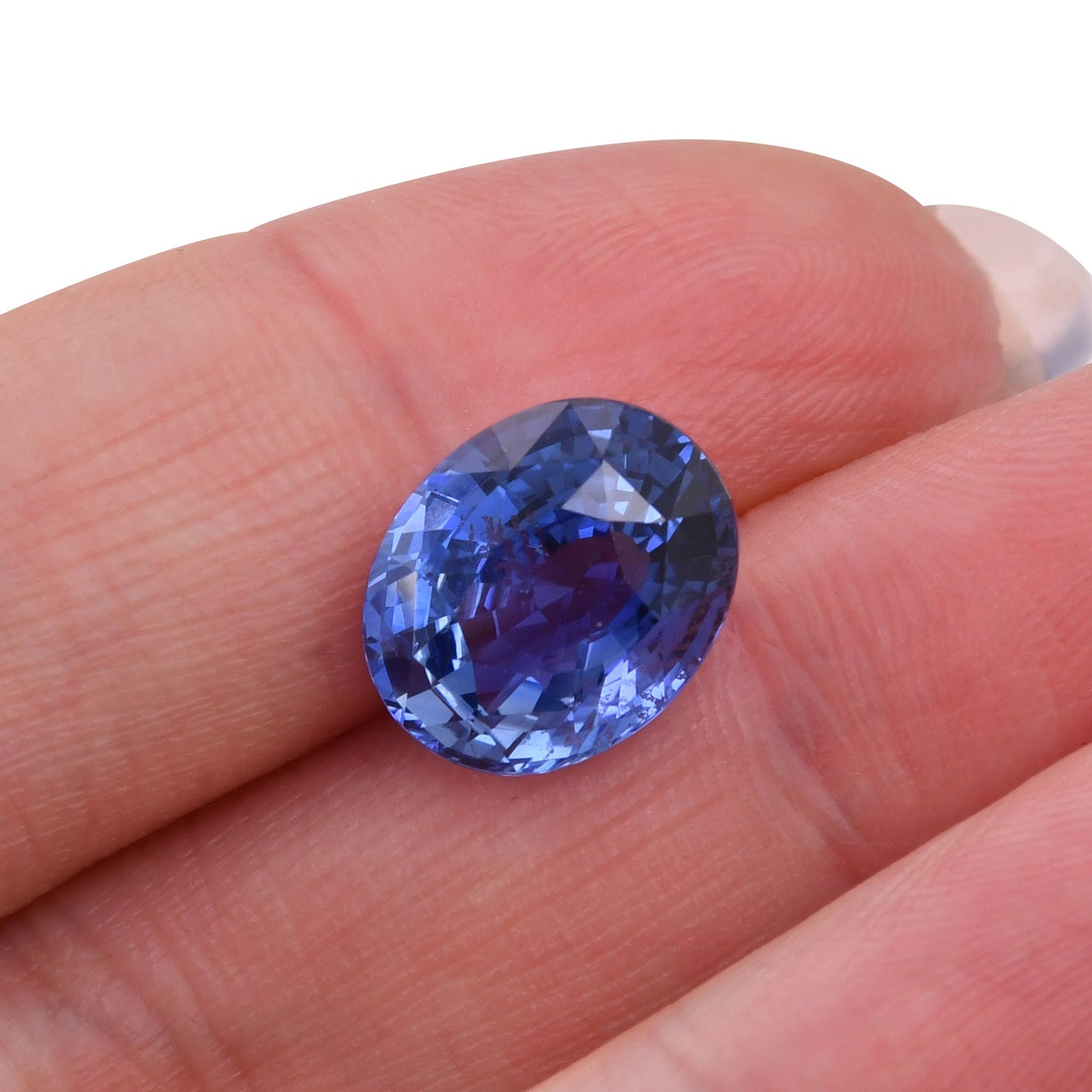 7,12 Karat blauer ovaler Saphir aus Sri Lanka (AGL)