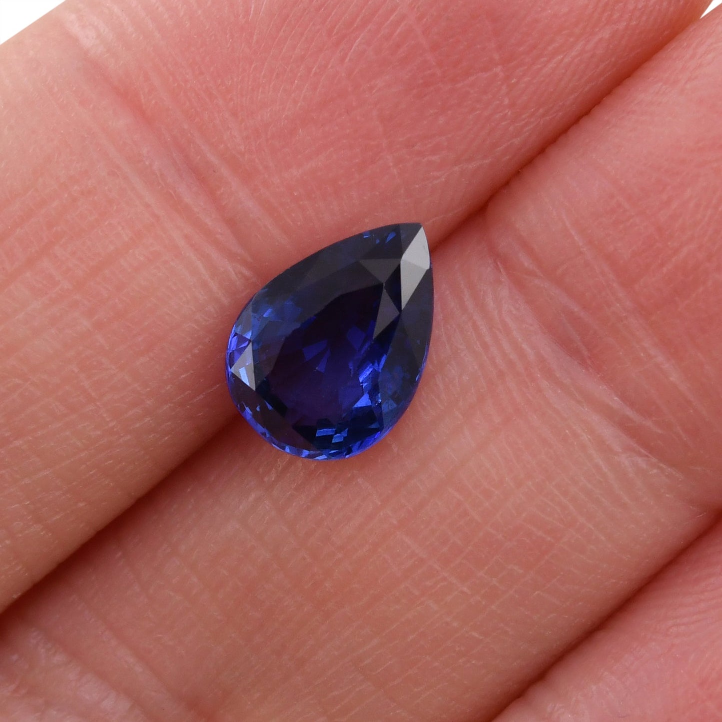 2,01 Karat blauer birnenförmiger Saphir aus Sri Lanka (CD)