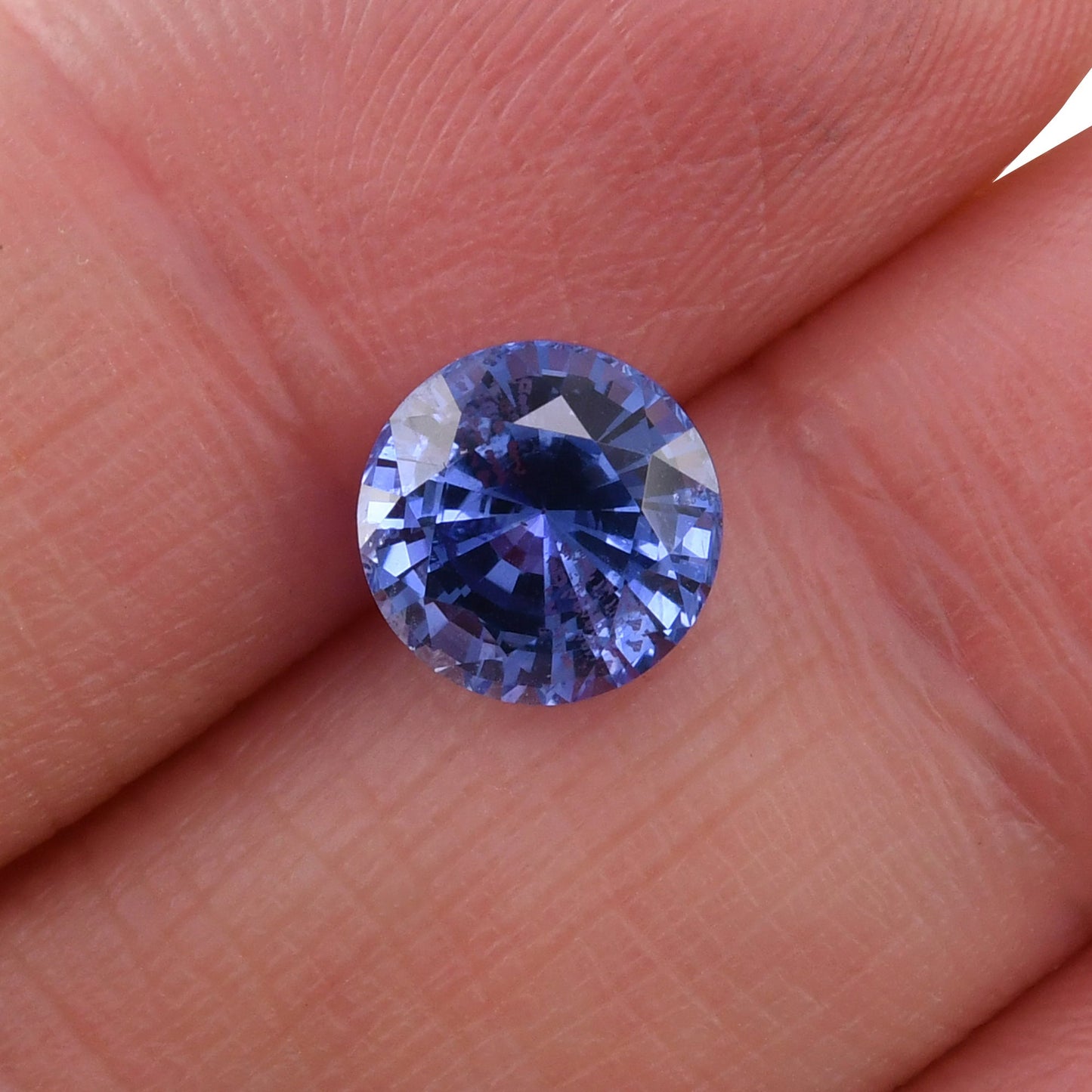 2,55 Karat blauer runder Saphir aus Sri Lanka