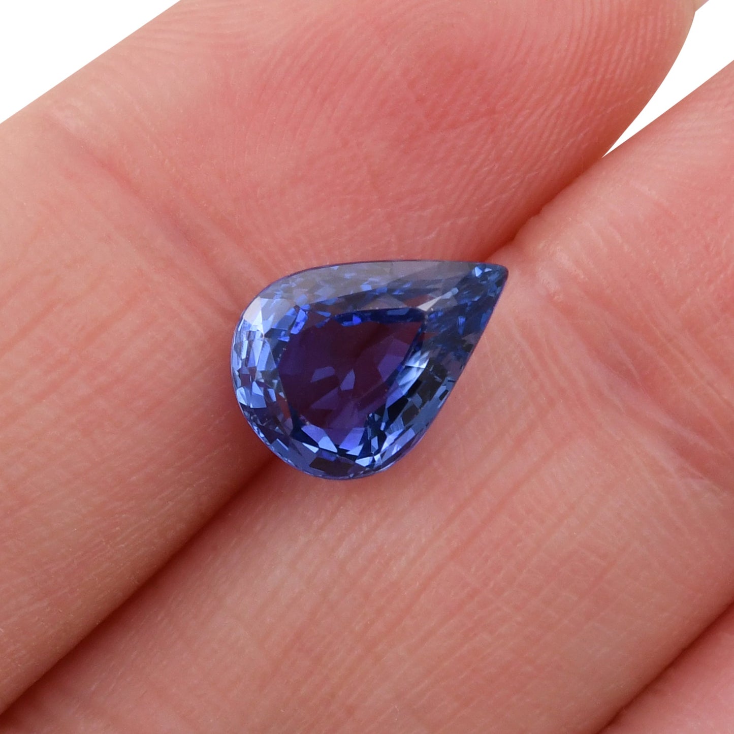 3,47 Karat blauer birnenförmiger Saphir aus Sri Lanka (CD)