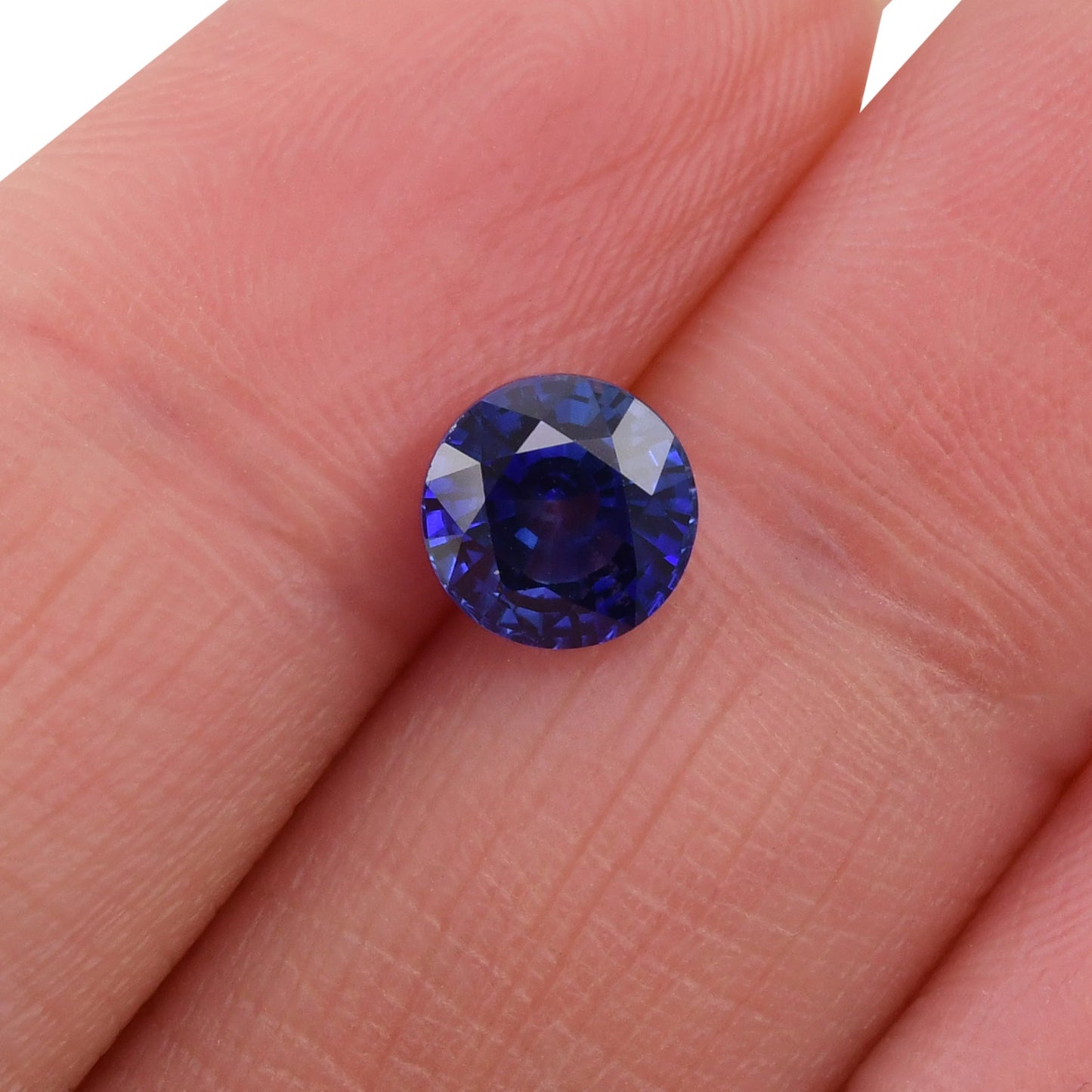 1,59 Karat blauer runder Saphir aus Sri Lanka