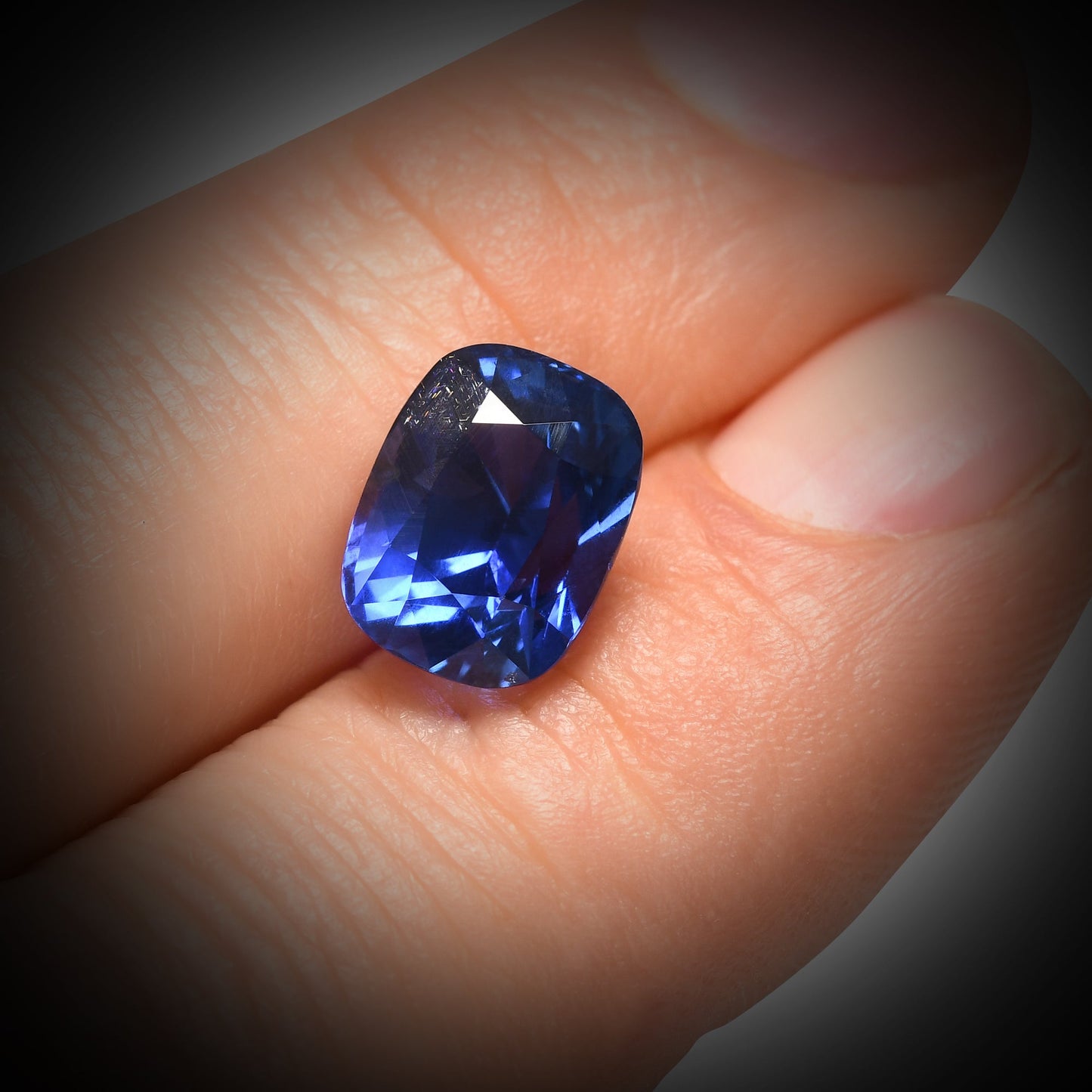 7.02 Carat Blue SRI LANKAN Cushion Sapphire GRS