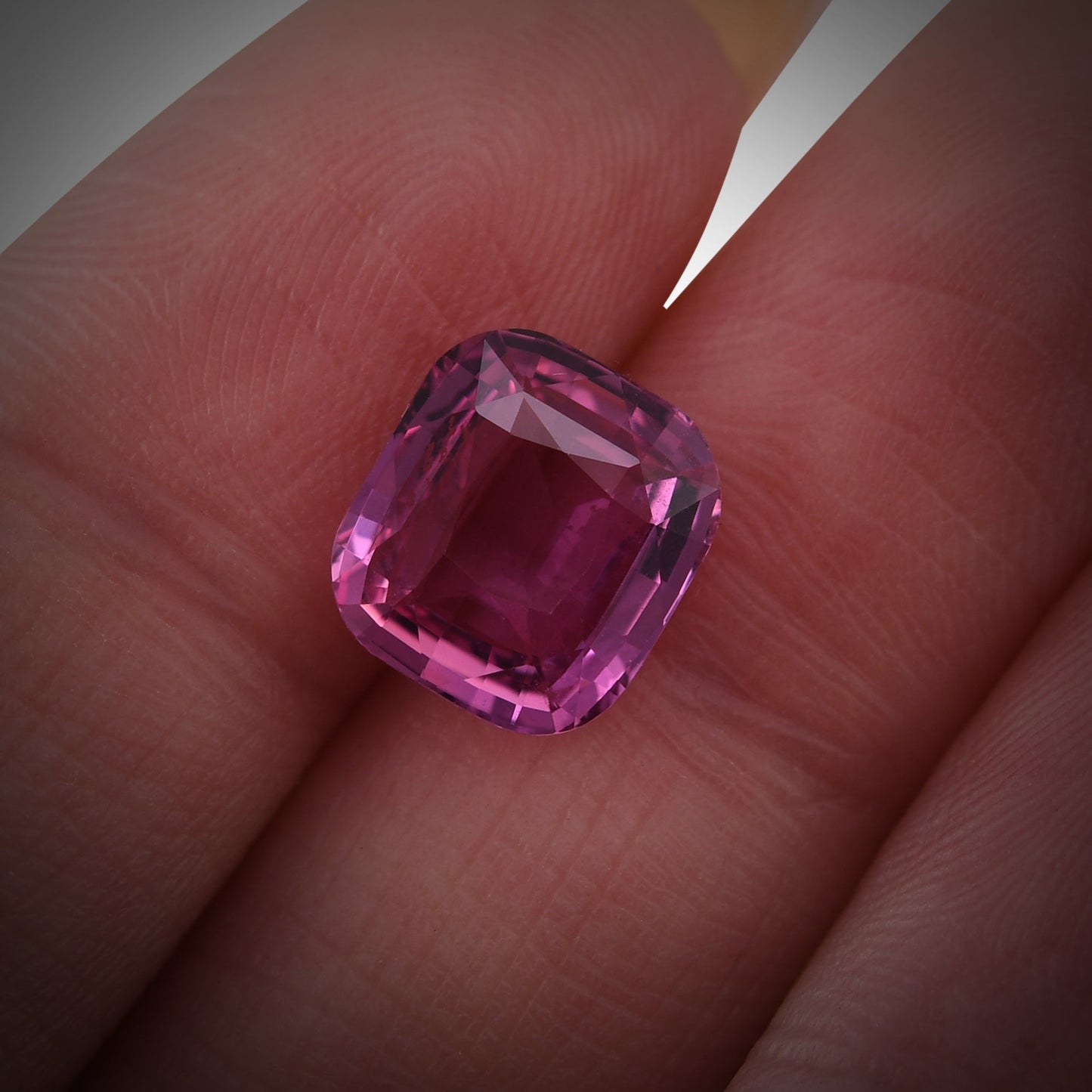 4.05 Carat Pink MADAGASCAR Cushion Sapphire CD