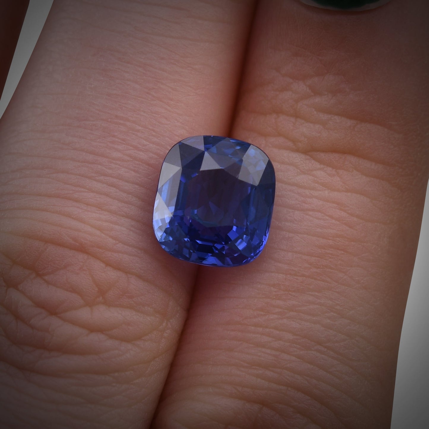 5,06 Karat blauer sri-lankischer Kissen-Saphir CD