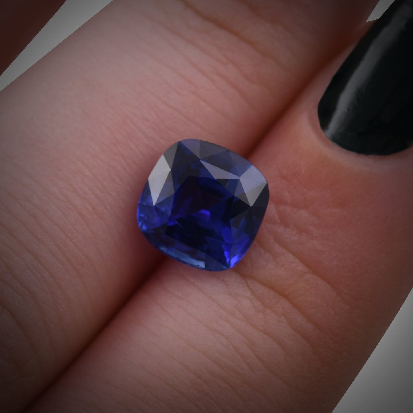 3.40 Carat Blue SRI LANKAN Cushion Sapphire CD