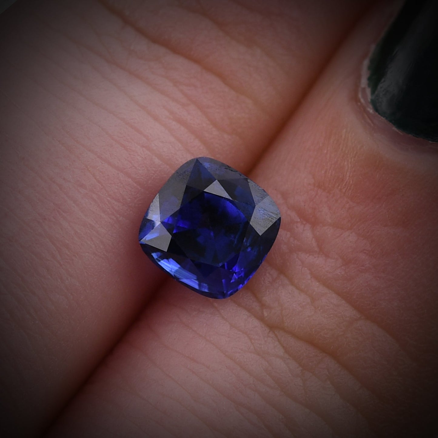 1.50 Carat Blue SRI LANKAN Cushion Sapphire
