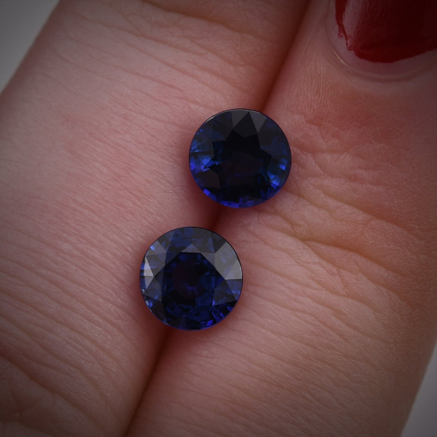 2,57 Karat blauer runder Saphir aus Sri Lanka