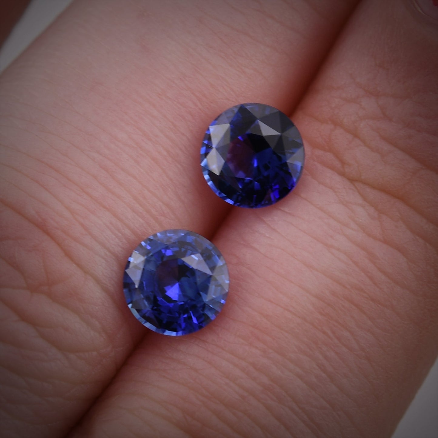 2,66 Karat blauer runder Saphir aus Sri Lanka