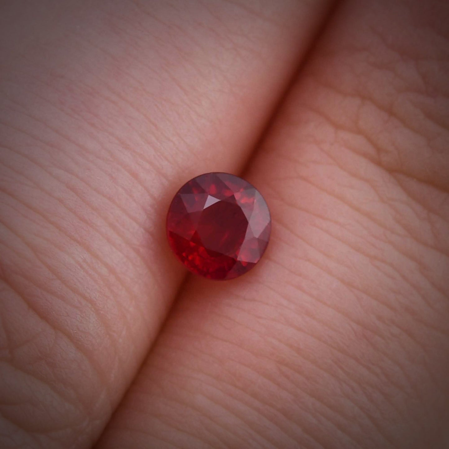0.67 Carat Red MOZAMBICAN Round Ruby